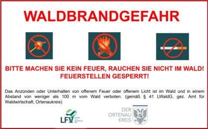 Maßnahmen zur Bekämpfung der Waldbrandgefahr